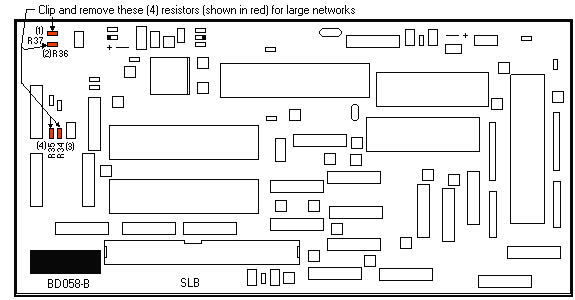Figure 2-2, Network Bias Resistor locations